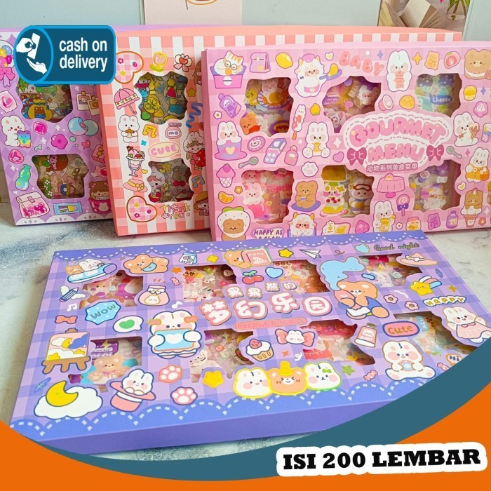 

Sticker Box Senmu Isi 200 Lembar Set Daily Manual Cute Pattern