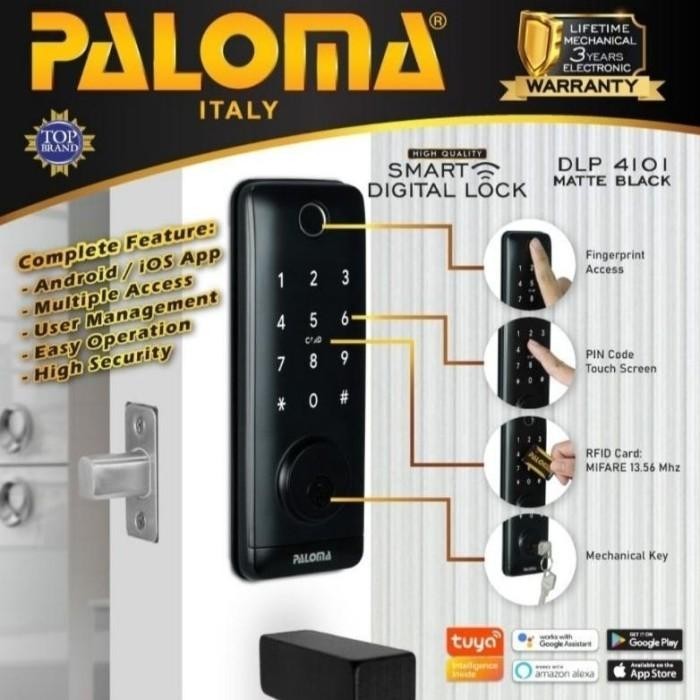 PALOMA DLP 4101 DIGITAL LOCK DEADBOLT SMART HOME DOOR KUNCI PINTU WIFI