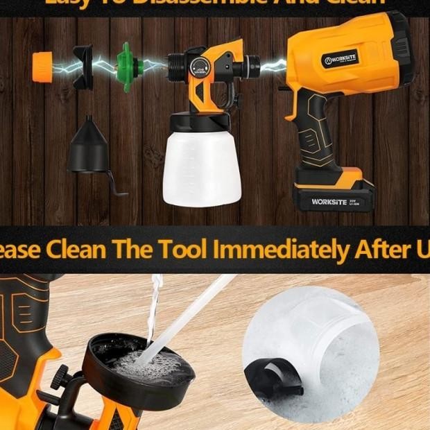 Promo Baru Spray Gun Cordless 20V Worksite - Alat Cat 3 Nozlle WORKSITE CSG102