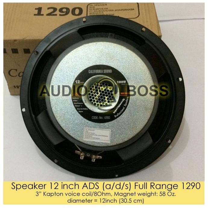Speaker ADS Full Range 12 inch 1290 - Speaker ADS 12" Full Range 1290