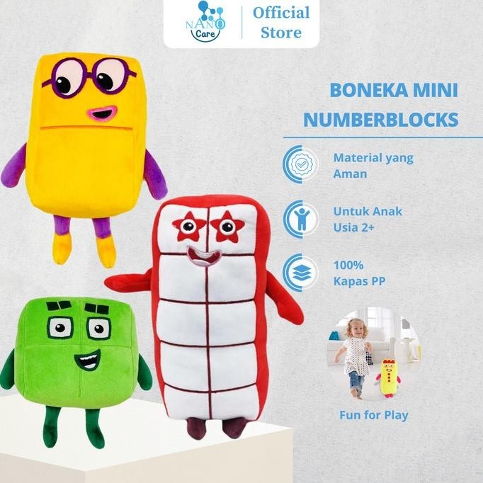 Boneka Mini Numberblocks Plush Doll Educational Stuffed Number