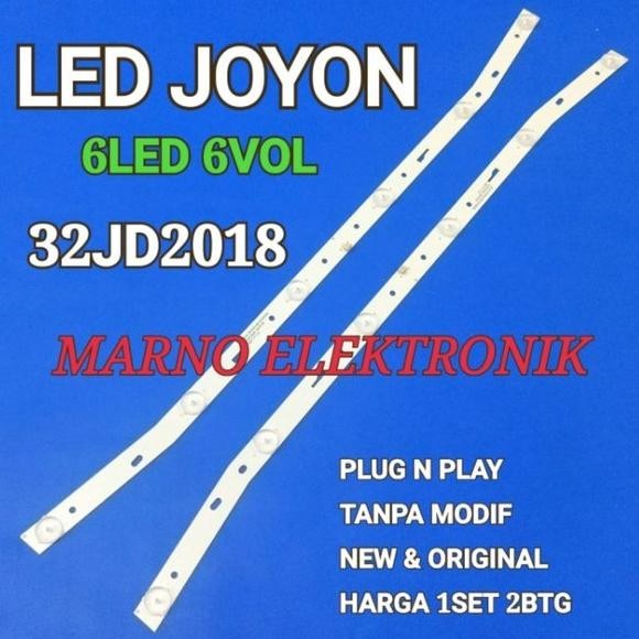 LAMPU BL BACKLIGHT LED TV JOYON 6K 6V 32JD2018 6LED 6VOL