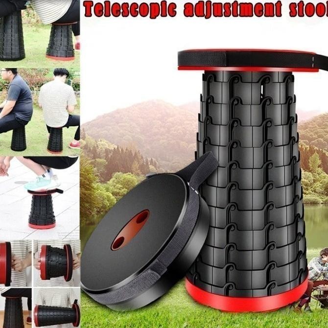 kursi Bangku lipat Portable Tas Telescopic