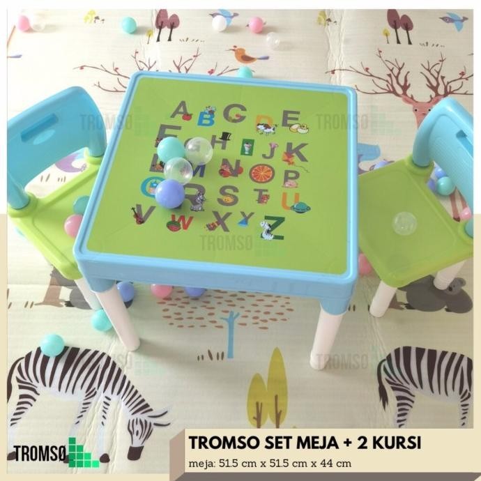 meja belajar anak karakter set kursi /meja lipat plastik /meja anak