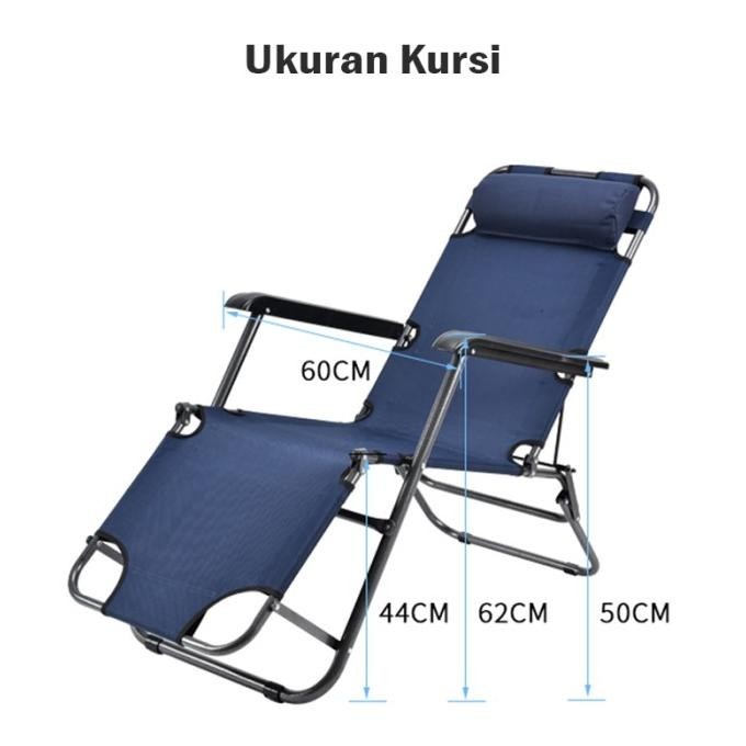 Kursi Lipat Panjang Kursi Malas Outdoor Kursi panjang Santai Folding
