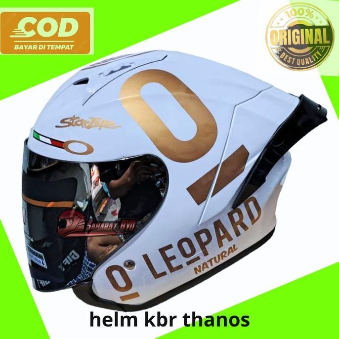 helm Leopard Solid black doff Paket Ganteng Visor Flat 100% Ori