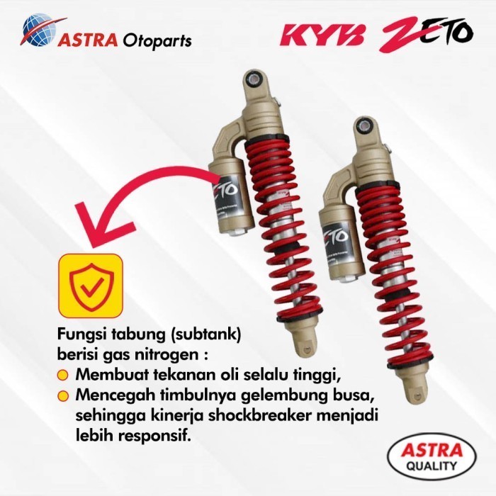 Shockbreaker Motor Kyb Zeto Tabung Subtank Mio Fino Xeon