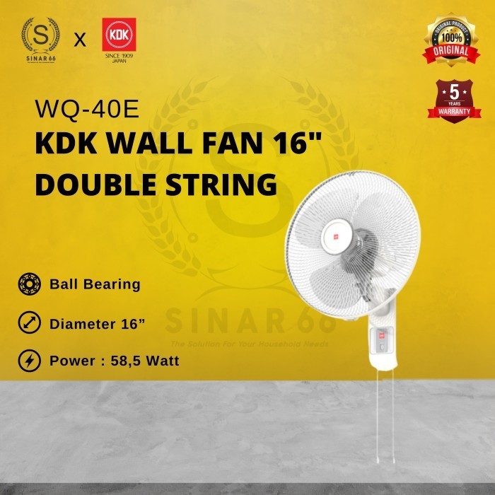Kdk Wall Fan Kipas Angin Dinding Tembok 16" Wq 40E Wq40E