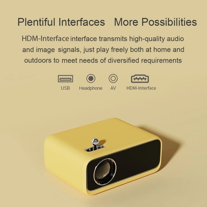 WANBO X1 MINI XS01 - Proyektor Mini Portabel 200 ANSI Lumens Kuning