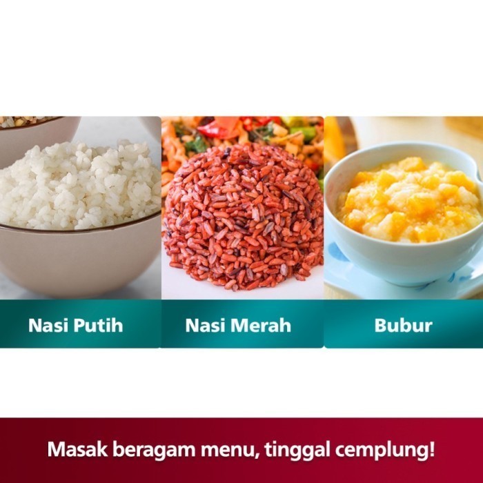 Philips Hd4515 Rice Cooker Digital 1.8L Penanak Nasi Hd4515/29 Hd 4515