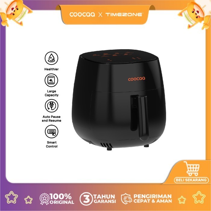 Coocaa Air Fryer - Kapasitas 4L - Digital Preset (Coocaa Af-De1) Termurah Terlaris Promo