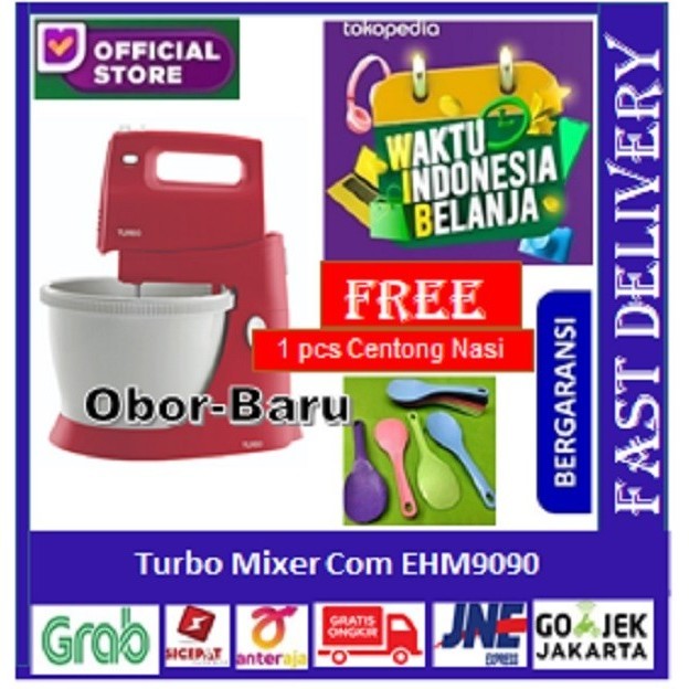 Turbo - Stand Mixer Mixer Com Turbo Ehm9090 - Merah