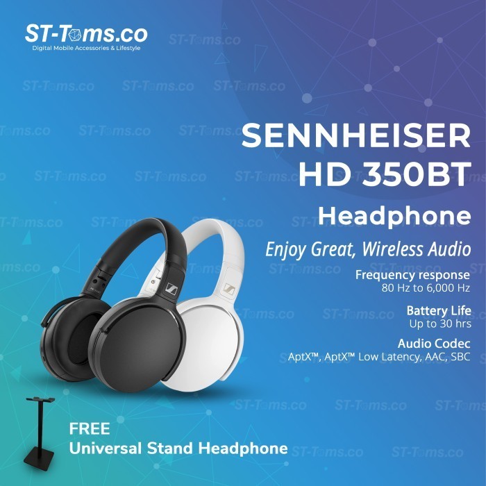 Sennheiser Hd 350Bt / Hd350Bt / Hd350 Bt Over-Ear Bluetooth Headphones