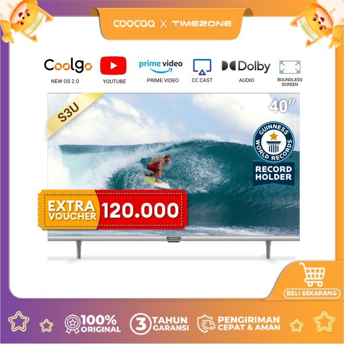 Coocaa 40 Inch Digital Smart Tv (Model : Coocaa 40S3U) Termurah Terlaris Promo