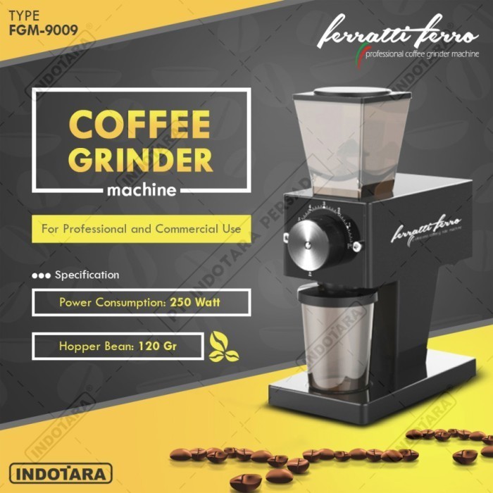 Coffee Grinder Machine Alat Penggiling Kopi Ferratti Ferro Fgm-9009