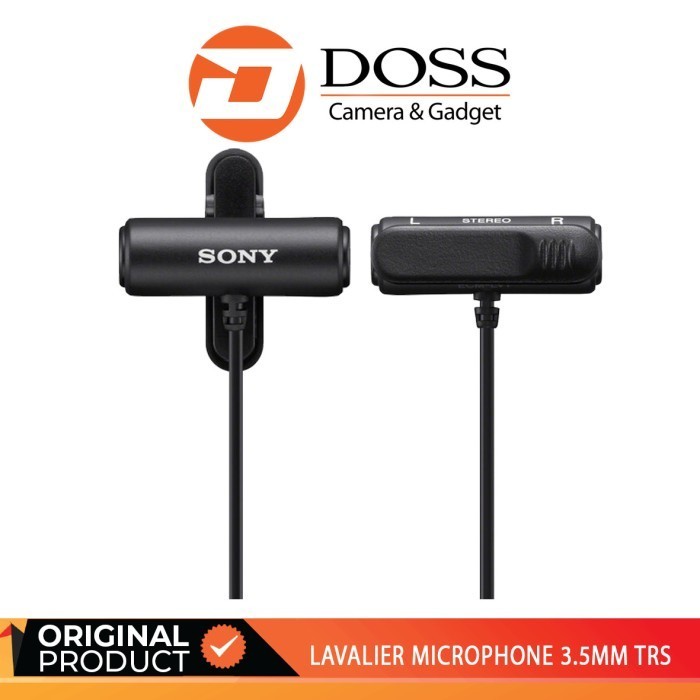 Sony Ecm-Lv1 Stereo Lavalier Microphone 3.5Mm Trs