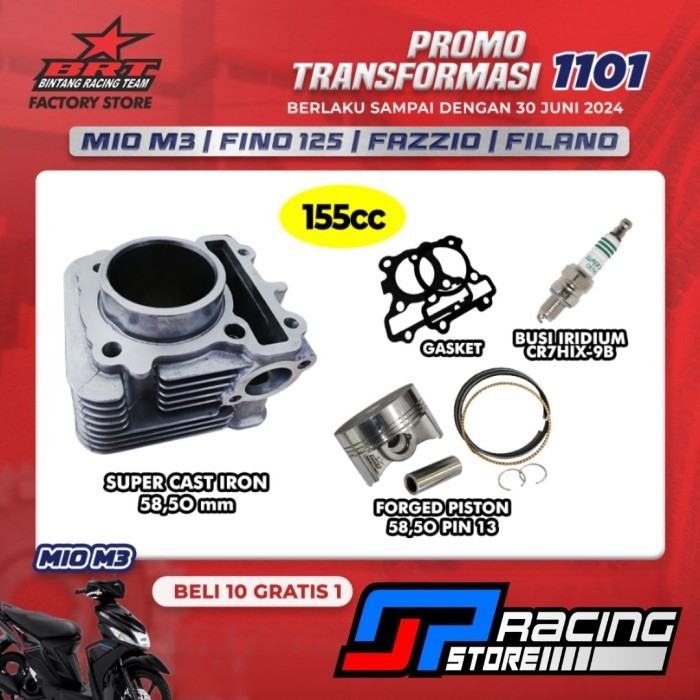 Brt Paket Bore Up Mio M3 Blok Piston 58.50 - Promo 1101