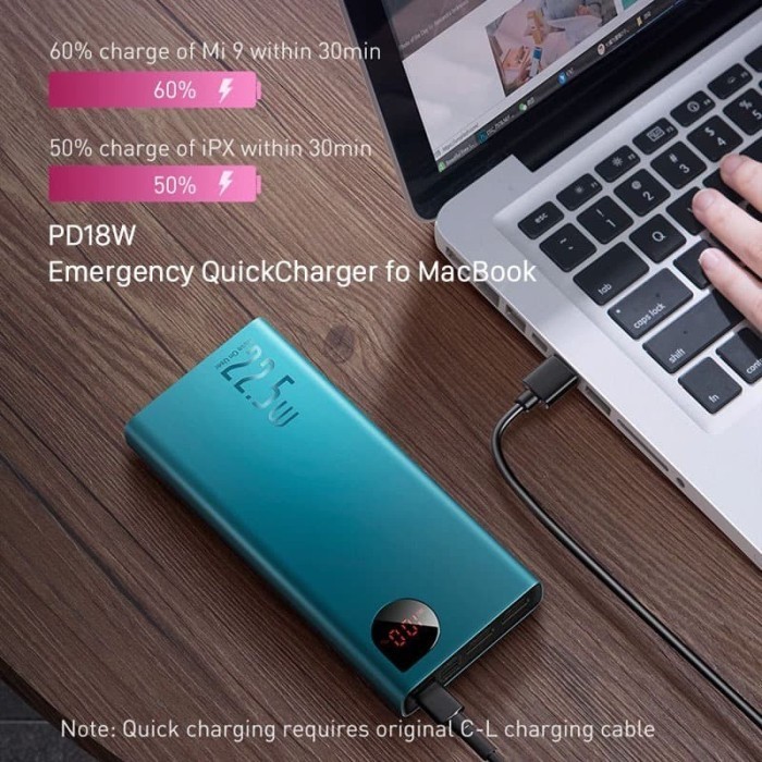 Baseus Powerbank Adaman 20000Mah Fast Charging Pd Qc4.0 22,5W Termurah Terlaris Promo