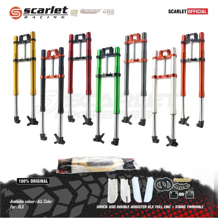 Scarlet Racing Shock Usd Double Adjuster Klx Cnc + Stang