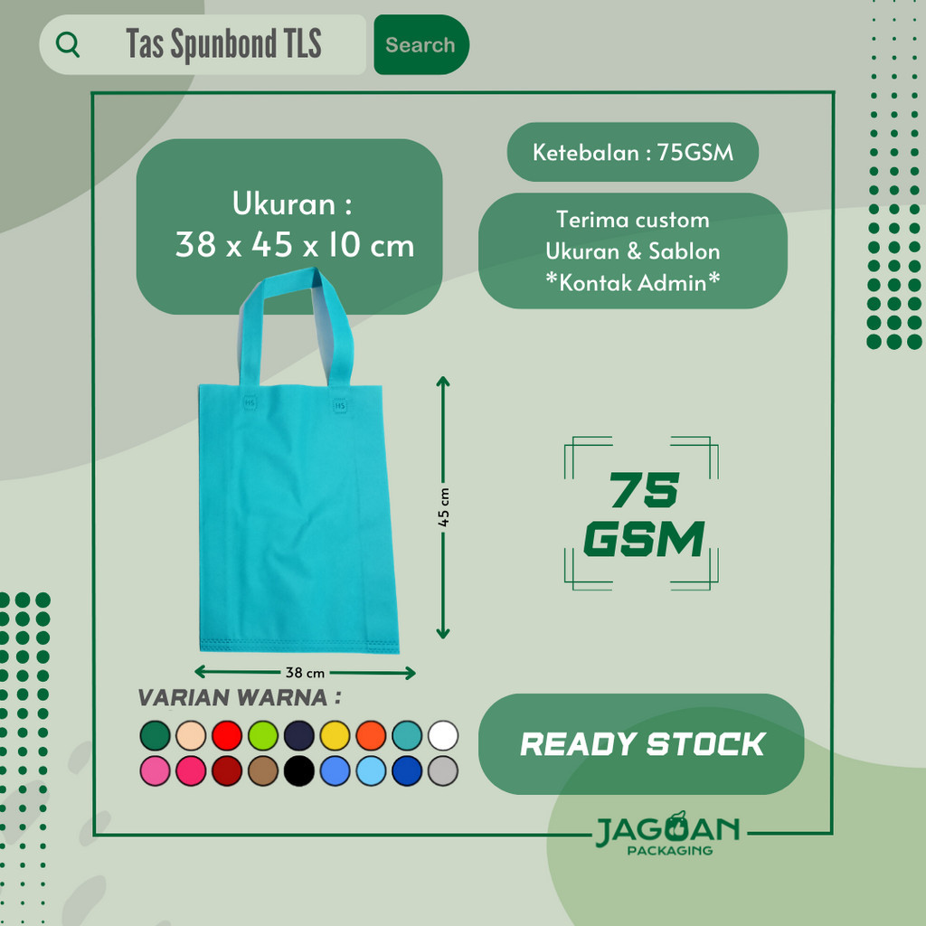 

Tas Spunbond TLS 38 x 45 goodie bag