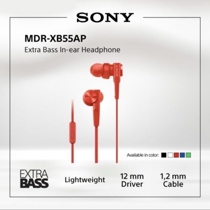 Sony Mdr Xb55Ap Extra Bass Earphone Mdr-Xb55Ap Handsfree Bass Booster