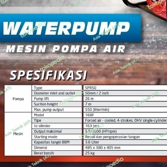 Mesin Pompa Air Sawah Irigasi / Alkon 2 Inch / Water Pump Supra 2 Inch Termurah Terlaris Promo