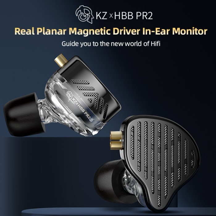 Kz X Hbb Pr2 Planar Magnetic Driver In Ear Metal Earphone With Mic