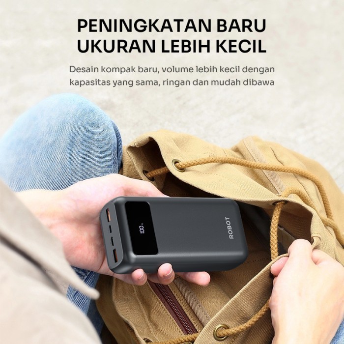 Powerbank Robot 30000Mah Rt32 Quick Charging Powerbank Garansi 1 Tahun