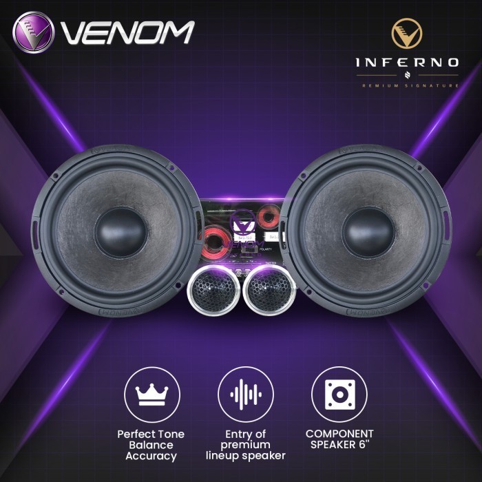 Venom Inferno Speaker Vin 6E Speaker Mobil 6Inch