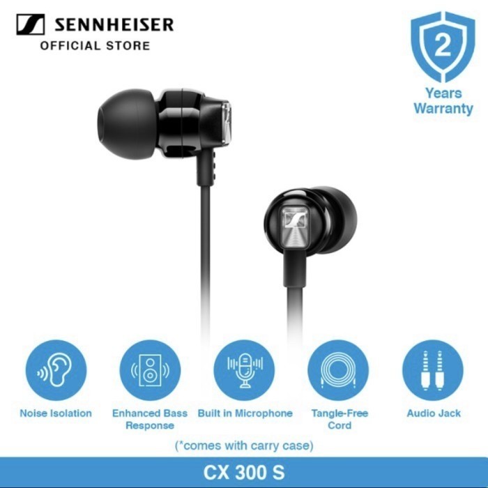 Sennheiser Cx300S Earphone With Noise Isolation Cx 300 S Built In Mic Termurah Terlaris Promo