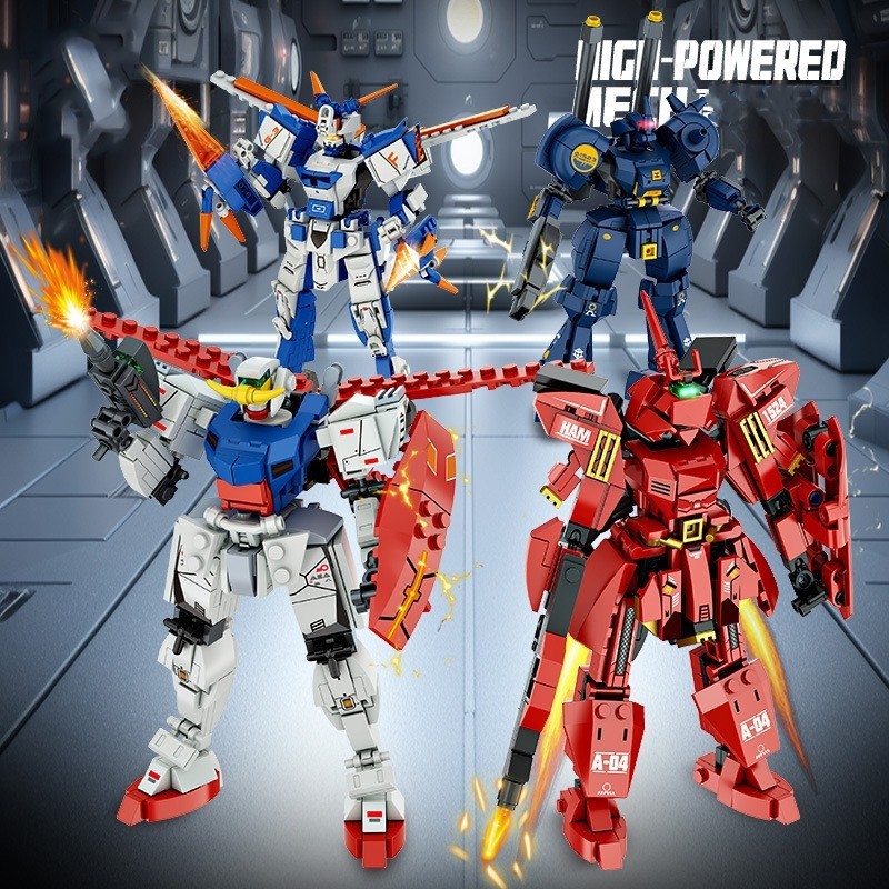 hot product haha toy diy mainan robot balok bata mainan block toys anak laki-laki 3d puzzle susun