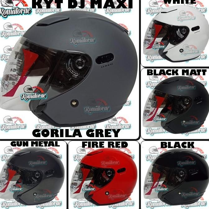 HELM KYT DJ MAXI SOLID DOUBLE VISOR BUKAN DJ MARU GALAXY KYOTO