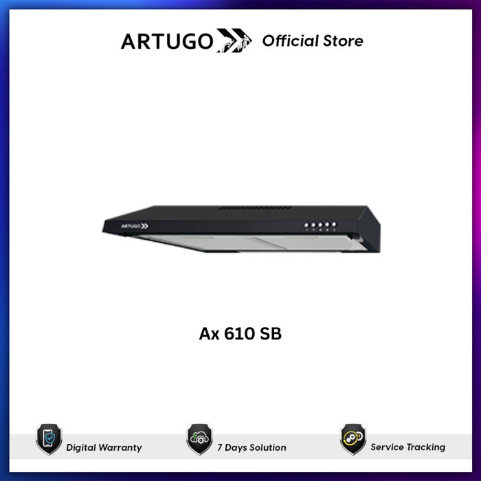 Artugo Cooker Hood Ax 610 Sb - Slim Hood Termurah Terlaris Promo