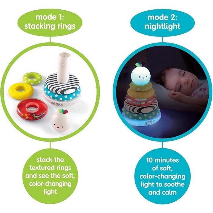 Elc Little Senses Glowing Stacking Rings - Mainan Aktvitas Ring Donut