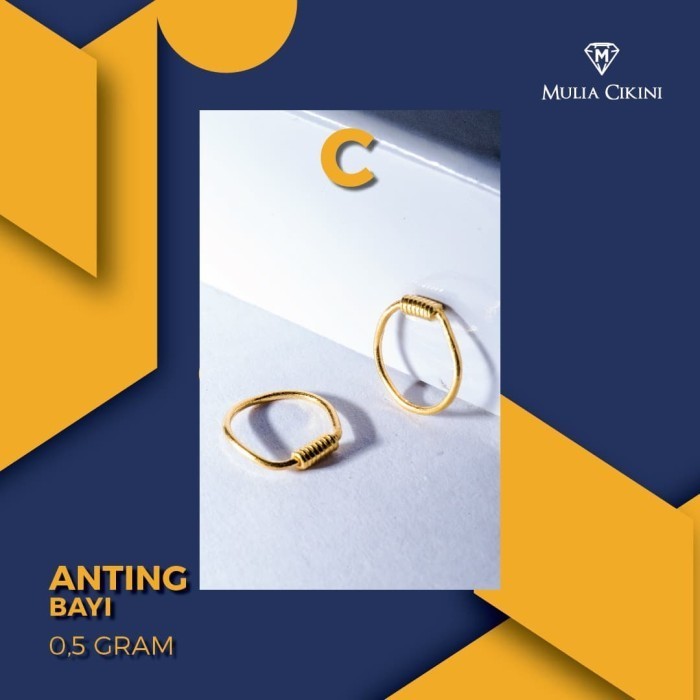 Anting Baby / Bayi Emas 24K Berat 0.5 Gram