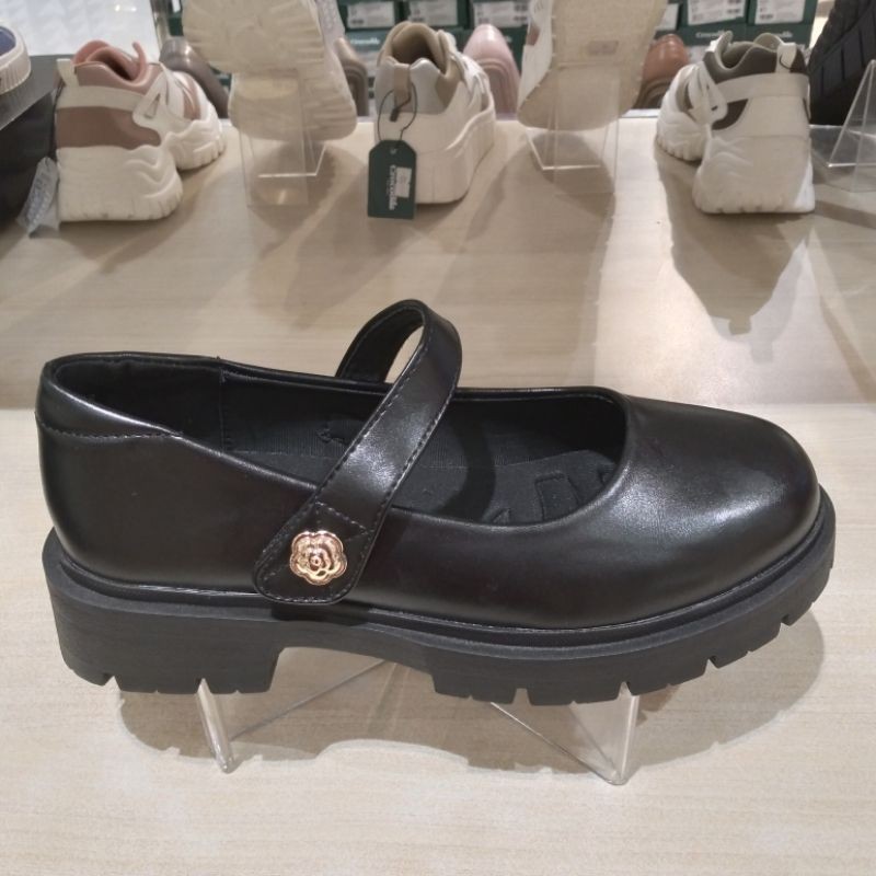 FLADEO NEW SEPATU TALI HEELS HAK 4CM MODEL DOCMART WANITA RINGAN EMPUK & ORI SIZE 36-40