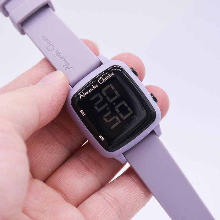 Alexandre Christie Ac Digi 9369 Jam Tangan Digital Wanita Rubber Ungu