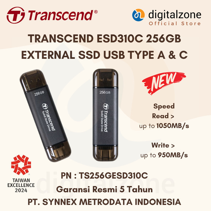Transcens Esd310C 256Gb External Ssd Transcend 256Gb Ext Ssd 256Gb