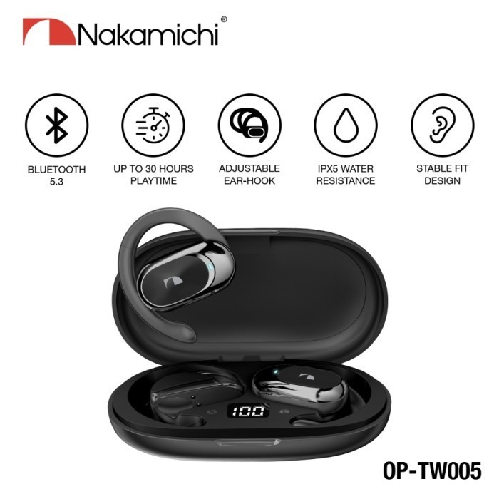 Nakamichi Op Tw005 Open Ear Tws Hook True Wireless Bluetooth Earphone