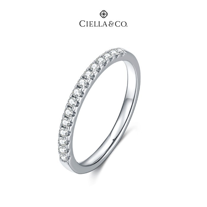 Cincin Moissanite Stacking Ring - Ciella & Co. Shared Prong Band