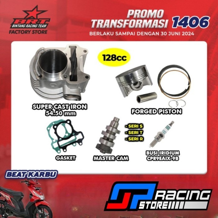 Brt Paket Bore Up Beat Karbu-Blok Piston-Master Cam-Promo 1407