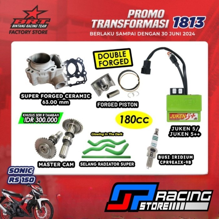 Paket Bore Up Sonic 150-Block-Piston-Selang Radiator-Promo Brt 1813