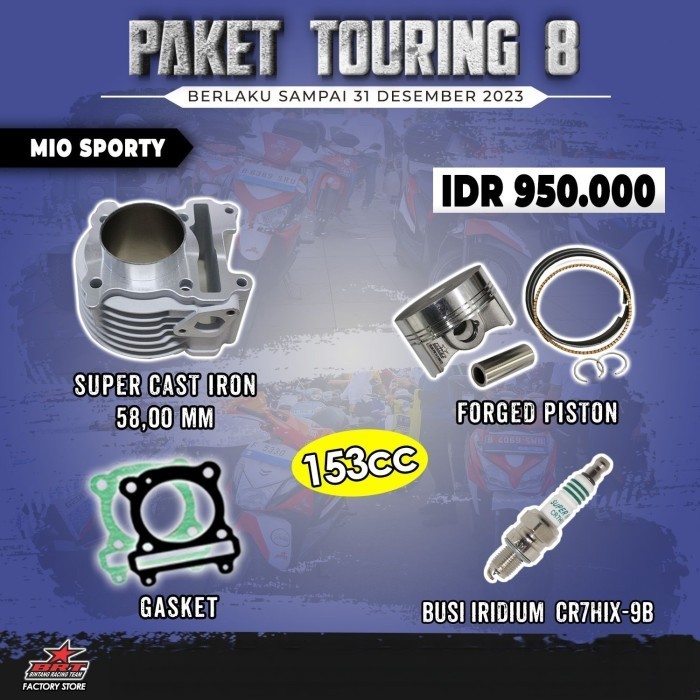 Brt Paket Touring 2 Bore Up Mio Sporty Blok Piston
