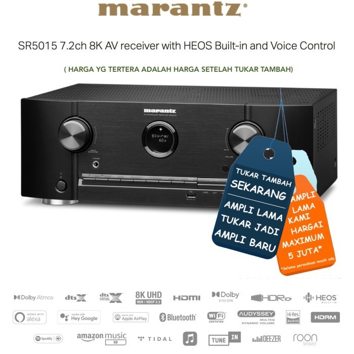 Marantz Sr5015 Home Theatre Amplifier Dolby Atmos Dts X 4K 8K Spotify