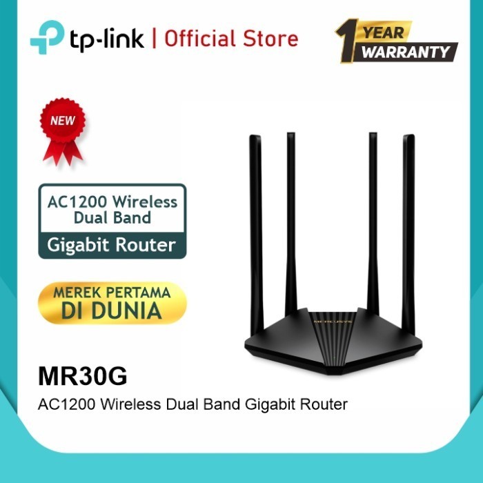 Mercusys Mr30G Ac1200 Wireless Dual Band Gigabit Router
