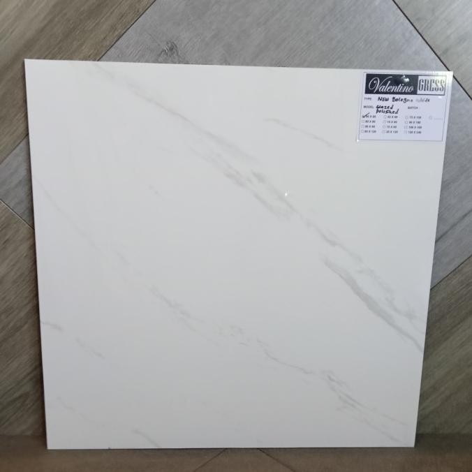 Granit 80X80 New Bologna White Valentino Gres Nano Poles Glosi Grade 1 Kp 1339