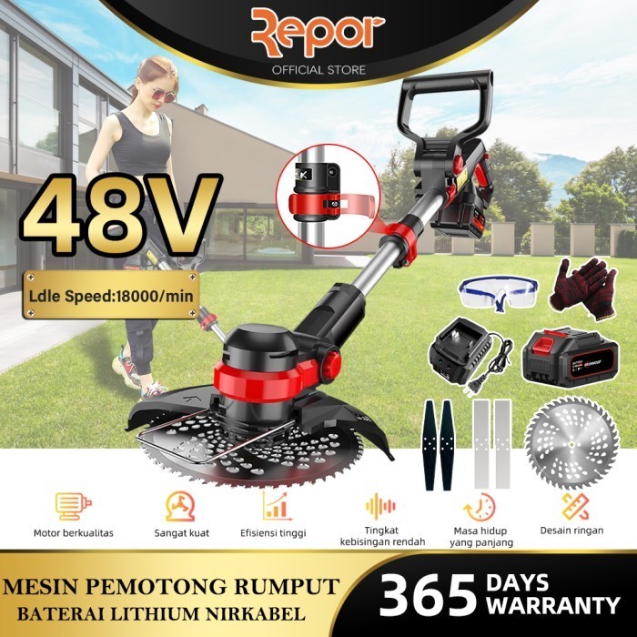 Mesin Potong Rumput Mesin Pemotong Rumput Mesin Rumput 12V/48V Batera