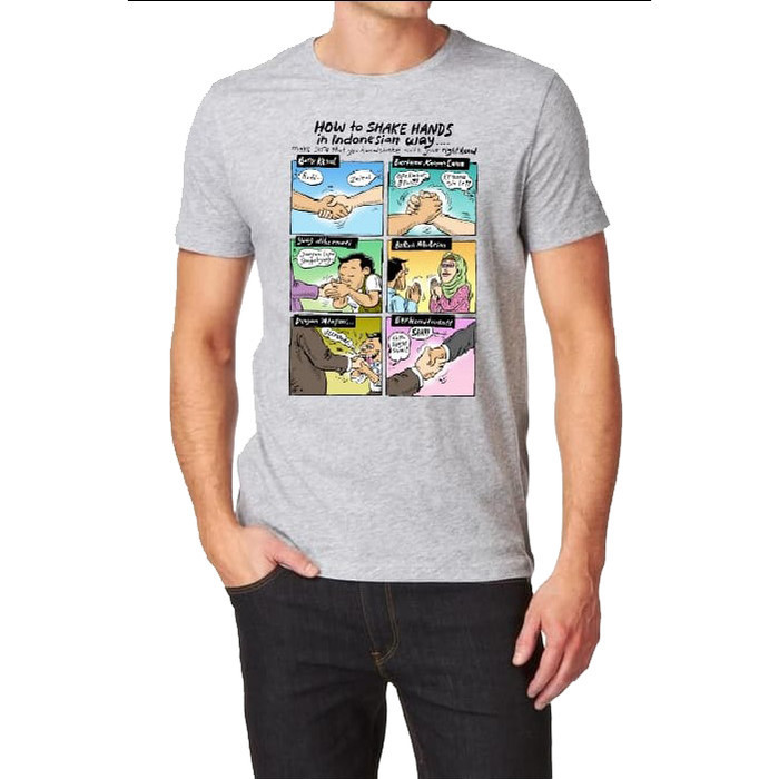

Tshirt Mice Cartoon: Shake Hands In Indonesian Way