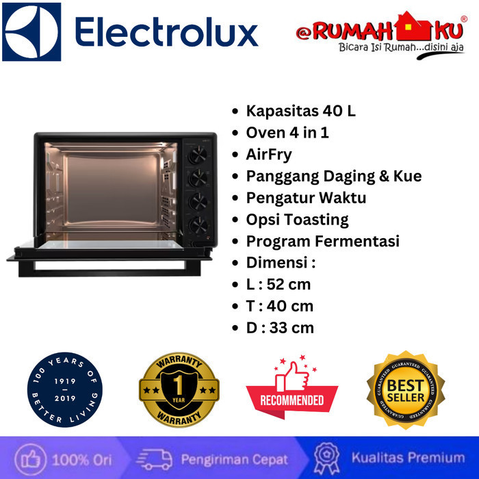 Oven Electrolux Eot4022Xfg Oven Toaster 40 Liter