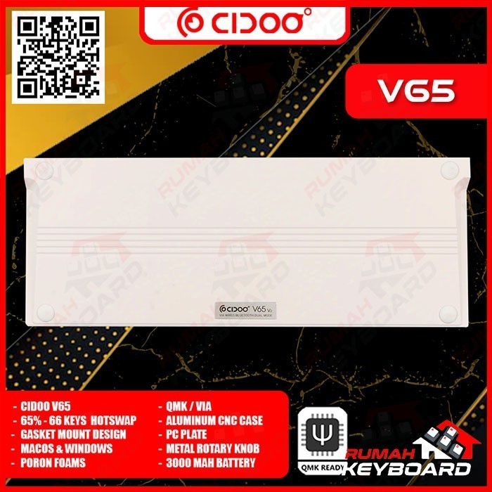 Mechanical Keyboard - Cidoo V65 V2 - 65% - Gasket - South - Keyboard Termurah Terlaris Promo
